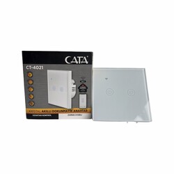 Cata Akıllı Anahtar Beyaz Kasa 2'Lİ CT-4021 - 1