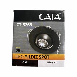Cata 1,5W Power Led Ufo Spot Siyah Kasa (Hareketli) (Günışığı) CT-5268G - 2