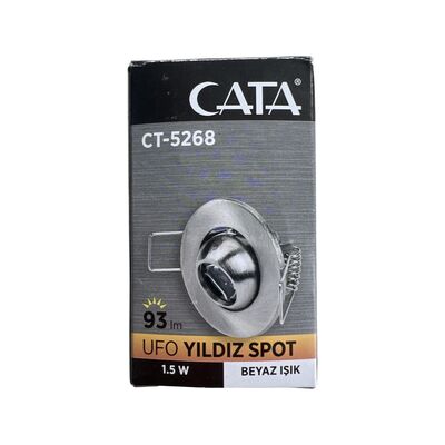 Cata 1,5w Power Led Ufo Spot (Hareketli) (Beyaz) Ct-5268B