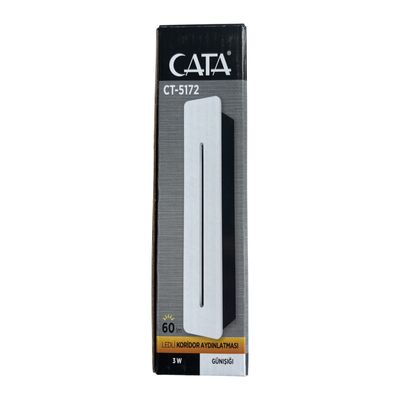 Cata CT-5172 3W Ledli Koridor Armatürü Beyaz Kasa Günışığı - 2