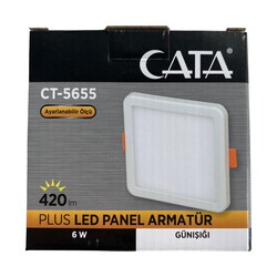 Cata 6w Kare Plus Led Panel Armatür (Günışığı) Ct-5655 - 2