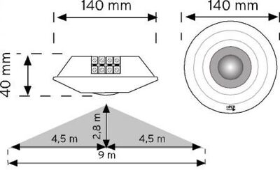 Nade 10359 360° Tavan Tipi Hareket Sensörü - 2