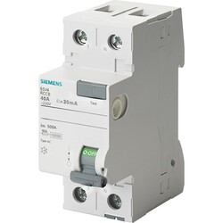 Siemens 5Sv4614-0 40A 300Ma 230V (Faz+Nötr) Kaçak Akım Koruma Rölesi - 1