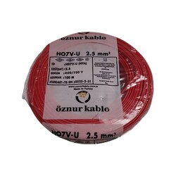 Öznur Nya Kablo 2,5 Mm Kırmızı ( H07v-U ) 