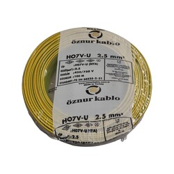 Öznur Nya Kablo 2,5 mm² Sarıyeşil ( H07v-U ) - 1