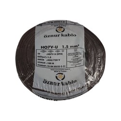 Öznur Nya Kablo 1,5 mm² Siyah ( H07v-U ) - 1