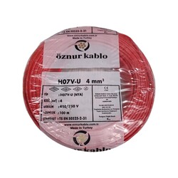 Öznur Nya Kablo 4 Mm Kırmızı ( H07v-U ) 