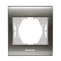 Viko Panasonic Thea Blu İnox + Beyaz Tekli Çerçeve - 1
