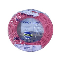 Hes Nyaf Kablo 1 Mm Kırmızı ( H05v-K ) 