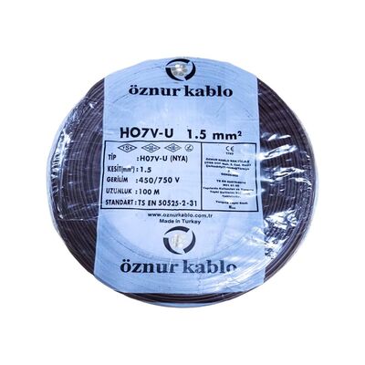Öznur Nya Kablo 1,5 mm² Kahverengi ( H07v-U ) - 1