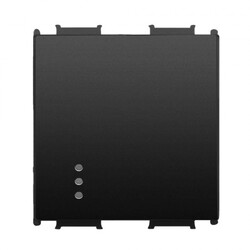 Viko Panasonic Thea Modüler Siyah 2M Işıklı Anahtar Düğme/Kapak - 1