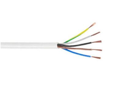 Hes 5x4 mm² TTR Kablo Beyaz H05VV-F - 1