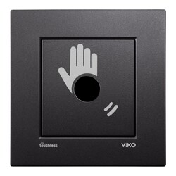 Viko Artline Novella/Trenda Siyah Temassız Anahtar Üst Modül Düğme Çerçeve Ve Mekanizma Hariç - 1