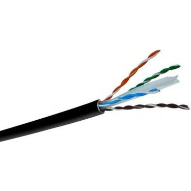 Erse Erlıne Cat-6 U/Utp Pe Awg 4x2x23mm2 Harici Pvc Data Kablosu Siyah Kılıflı - 1