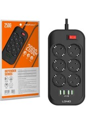 LDNIO SE6403 6PRİZ+4 USB Akım Korumalı Prizi - 2