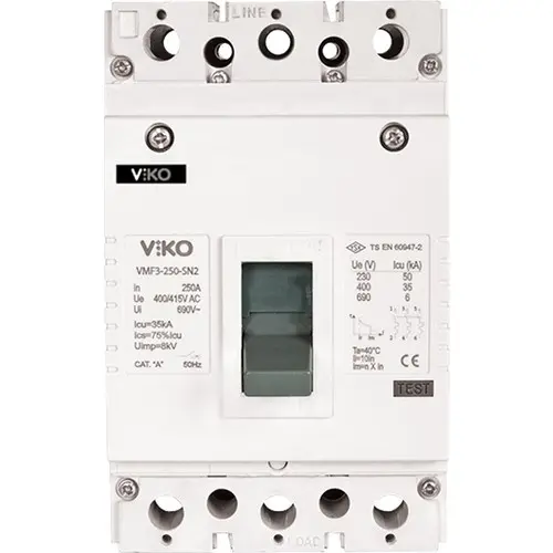 Viko Kompakt Şalter Sabit 35kA 3x250A SN2 VMF3-250-SN2 - 1