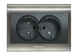 Viko Panasonic Thea Blu Füme İkili Top Priz Düğme Kapak (Çerçeve Hariç) - 1