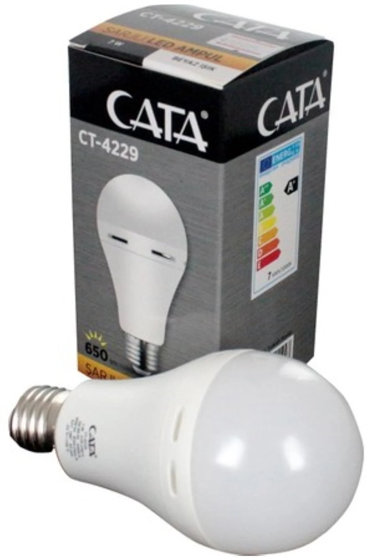 Cata CT-4229 9w Şarjlı Led Ampul Beyaz Işık - 1
