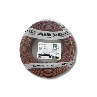 Ünal Nya Kablo ( H07V-U ) 1,5 mm² Kahverengi - 1