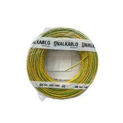 Ünal Nya Kablo ( H07V-U ) 2,5 mm² Sarıyeşil - 3