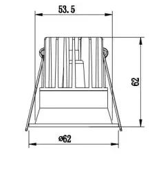Jupiter LS557 S Siyah Sabit Spot 3000K Günışığı - 2