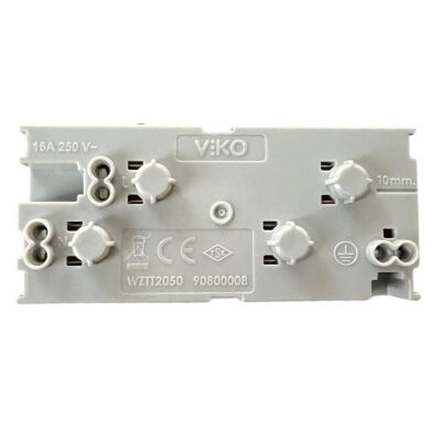 Viko 2li Topraklı Priz 45 derece Beyaz 90800008 - 3