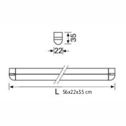 Jupiter 7W Led'Li 56cm Gizli Işık Armatürü (6500K+Beyaz Işık ) LE060 B - Jupiter (1)