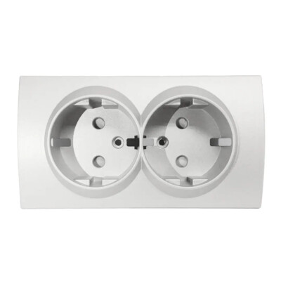 Viko Panasonic Thea Blu Metalik Beyaz İkili Topraklı Priz Düğme/Kapak - Thea/Panasonic