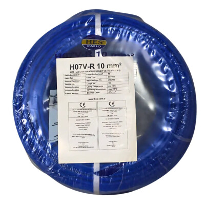 Hes Nya Kablo 10 mm² Mavi ( H07v-R ) - HES Kablo
