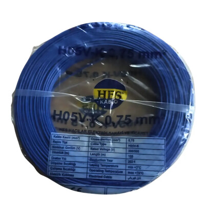 Hes Nyaf Kablo 0,75 mm² Mavi ( H05v-K ) - HES Kablo