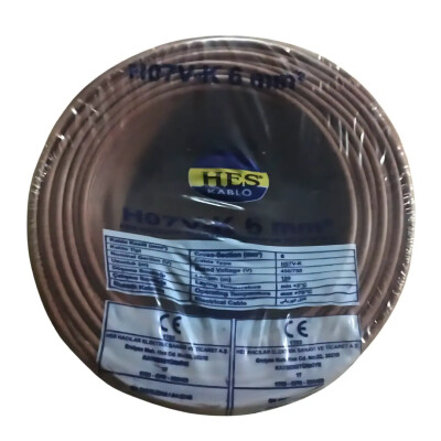 Hes Nyaf Kablo 6 mm² Kahverengi ( H07v-K ) - HES Kablo