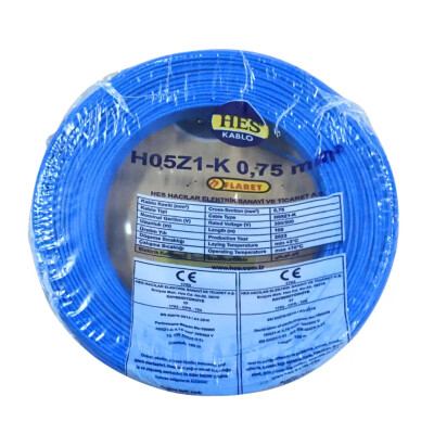 Hes Nyaf Kablo 0,75 mm² Mavi (H05z1-K) Halojen Free - HES Kablo