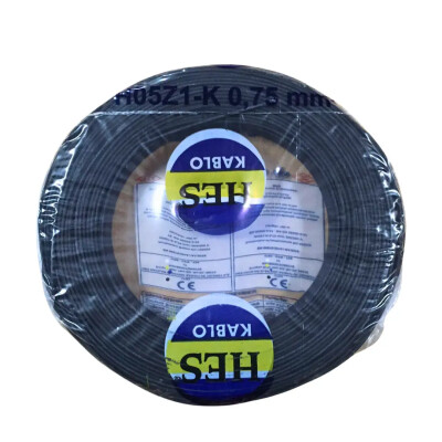 Hes Nyaf Kablo 0,75 mm² Siyah ( H05Z1-K ) - HES Kablo