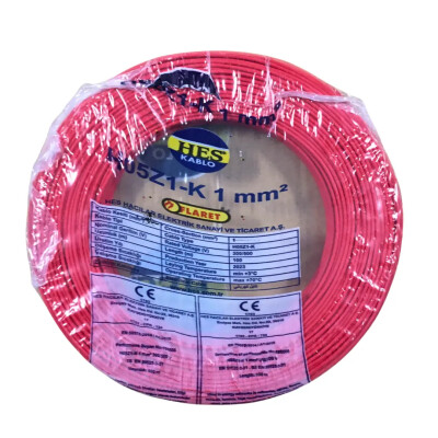 Hes Nyaf Kablo 1 Mm Kırmızı (H05z1-K) Halojen Free - HES Kablo