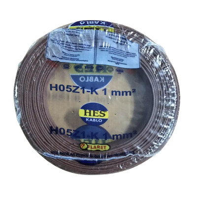 Hes Nyaf Kablo 1 Mm Kahverengi (H05z1-K) Halojen Free - HES Kablo