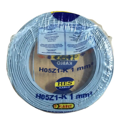 Hes Nyaf Kablo 1 mm² Gri (H05Z1-K) - HES Kablo