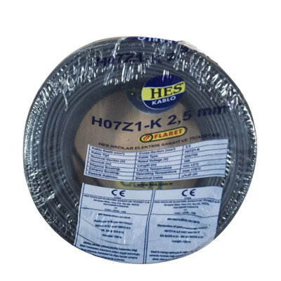 Hes Nyaf Kablo 2,5 Mm Siyah (H07z1-K) Halojen Free - HES Kablo