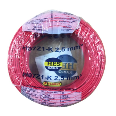 Hes Nyaf Kablo 2,5 Mm Kırmızı ( H07z1-K ) Halojen Free - HES Kablo