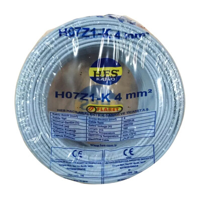 Hes 4 Mm Nyaf Kablo Gri Halojen Free H07Z1-K - HES Kablo