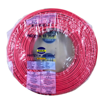 Hes 10 Mm Nyaf Kablo Kırmızı (H07z1-K) Halojen Free - HES Kablo