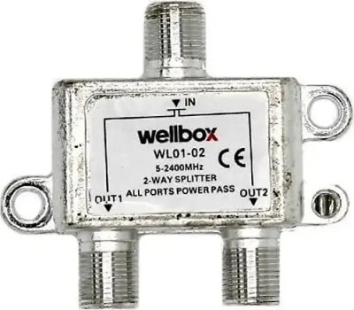 Wellbox 1/2 5-2400 Mhz Splitter - WELLBOX