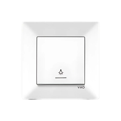 Viko Karre/Meridian Beyaz Işıklı Light Mekanizma (Çerçeve Hariç) 90967014 - Viko