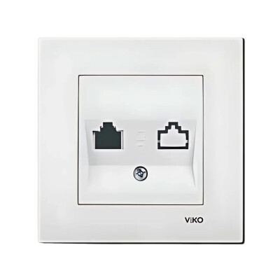 Viko Karre/Meridian Data Prizi Jacksız - Beyaz (Çerçeve Hariç) 90967062 - Viko