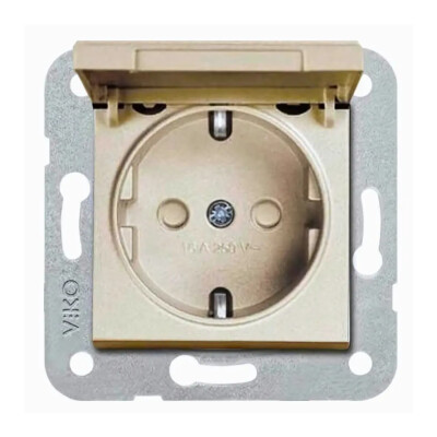 Artline Novella/Trenda Saten Kapaklı Topraklı Priz Kapak (Mekanizma Hariç) - Viko Artline