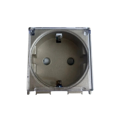 Thea Panasonic Modüler Bronz Şeffaf Kapaklı Toprak Priz Mekanizma+Kapak - Thea/Panasonic