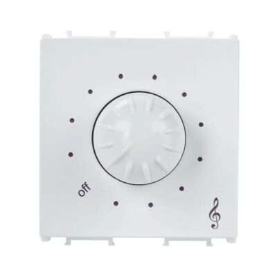 Thea Panasonic Modüler Metalik Beyaz Müzik Yayın Düğme Kapak - Thea/Panasonic