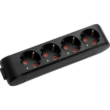 Viko Multi-Let Dörtlü Grup Priz Topraklı Klemensli Siyah (Çocuk Korumalı) 90133400 - Viko