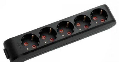 Viko Multi-Let Beşli Grup Priz Topraklı Klemensli Siyah (Çocuk Korumalı) 90133500 - Viko