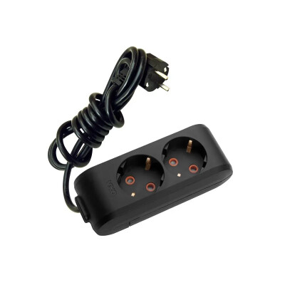 Viko Multi-Let İkili Grup Priz Topraklı 2 Metre Siyah (Çocuk Korumalı) 90133202 - Viko