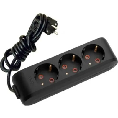 Viko Multi-Let Üçlü Grup Priz Topraklı 3 Metre Siyah (Çocuk Korumalı) 90133303 - Viko